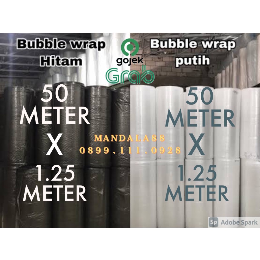 

GRADE SUPER bubble buble wrap plastik packing gelembung 50 meter 50m