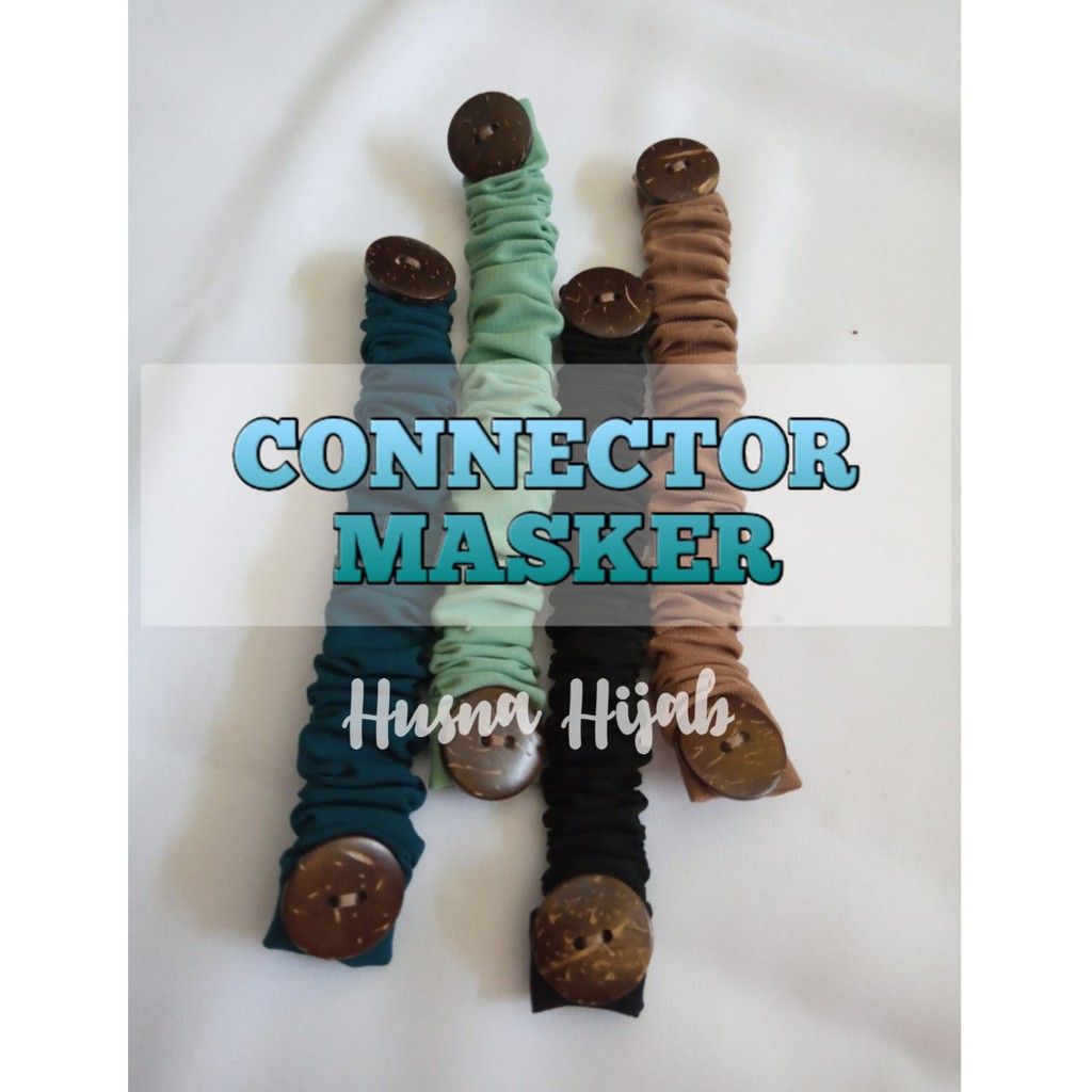 [HUSNA HIJAB] Konektor Masker Hijab / Pengait Masker Earloop ECER / Connector Masker