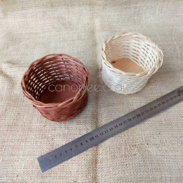 WADAH POT  ROTAN  MINI DIAMETER 11 12 CM Shopee  Indonesia