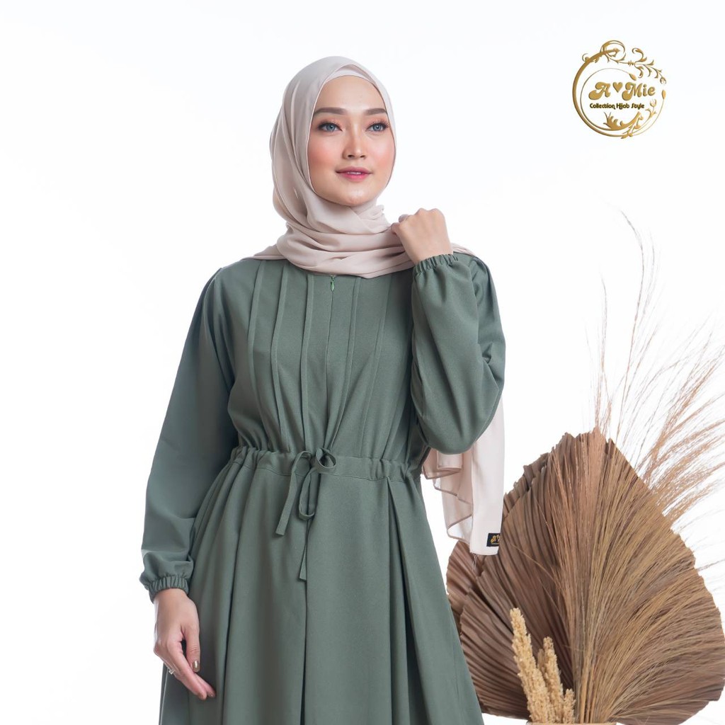 Melia Dress 1 Kondangan Series Baju Fashion Muslim Dress Simple Elegant Gamis Kekinian Set OOTD Hijab Korean Style Basic Dress Hijab Casual Best Seller Dress Muslimah Wanita Busui Friendly Baju Gamis Abaya Turkey Size S M L XL Gamis Jumbo Polos Termurah-3