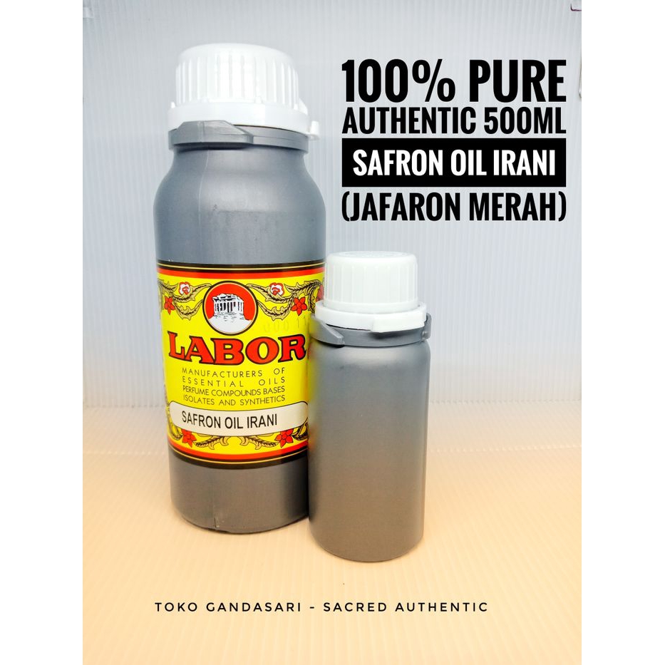 SEGEL 500ml Bibit Parfum Wangi LABOR Safron oil irani (jafaron merah)