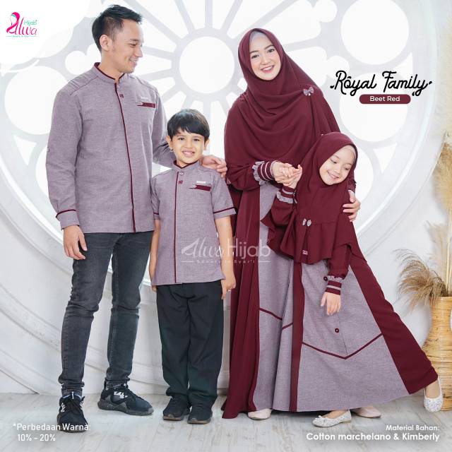 Asli ALWA HIJAB Sarimbit ROYAL FAMILY OPEN PO GAMIS ALWA HIJAB