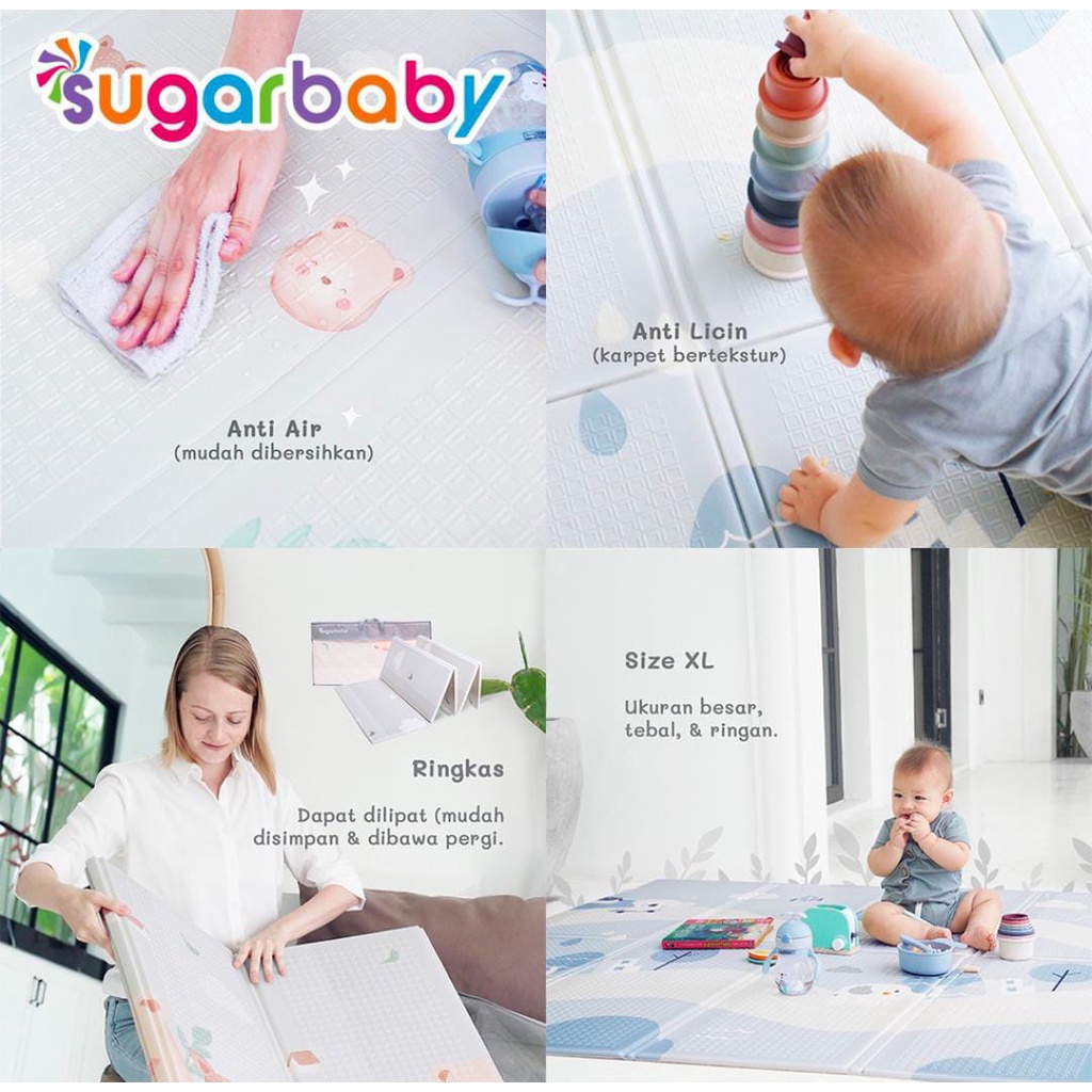 SUGARBABY FOLDABLE BABY PLAYMAT (NATURE SERIES) / PLAYMAT LIPAT ANAK / KARPET LIPAT BAYI