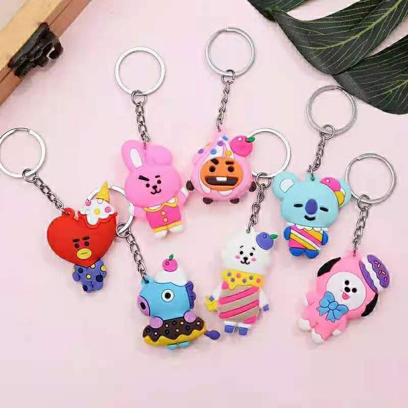 GANTUNGAN KUNCI BTS KARAKTER CHRISMAS NATAL KARTUN PVC LUCU / GANTUNGAN KUNCI MOBIL &amp; MOTOR / GANTUNGAN TAS / KEY CHAIN