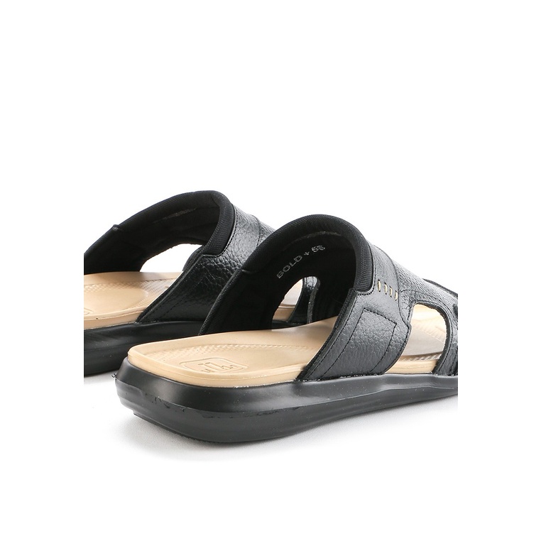 SANDAL CASUAL JIM JOKER PRIA ORIGINAL SLIDE KULIT BRANDED HITAM JJ10