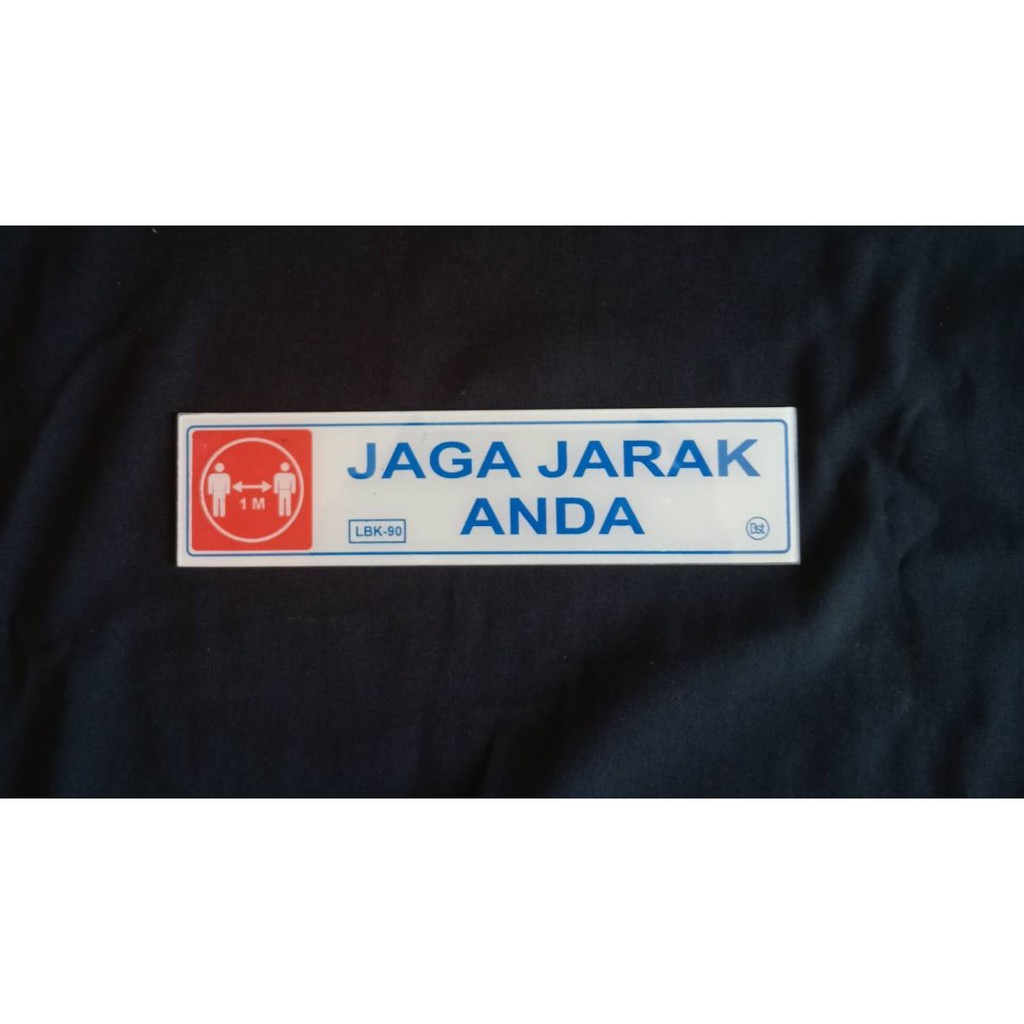 

Label Akrilik Jaga Jarak Anda