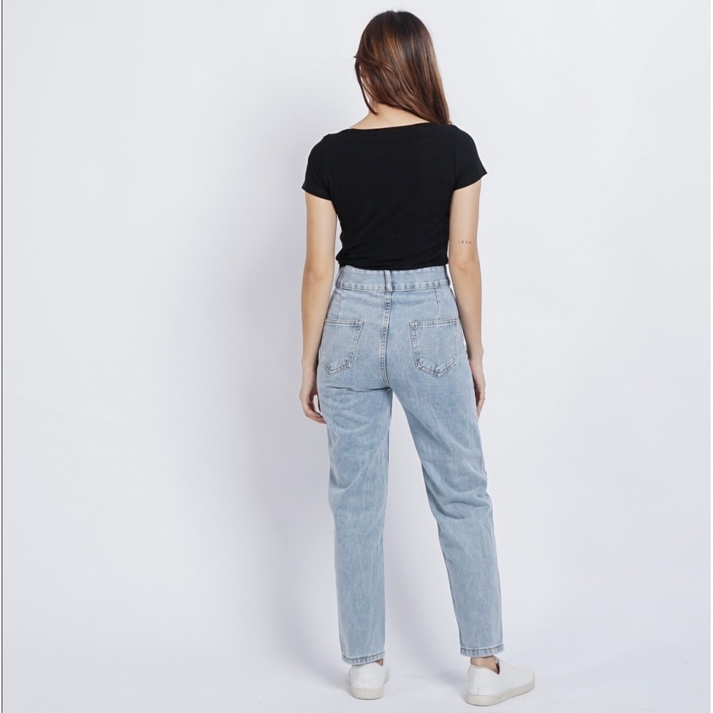 AVANCEID (S-XXL) CELANA JEANS PANJANG HIGH WAIST BAGGY JEANS KULOT 1006