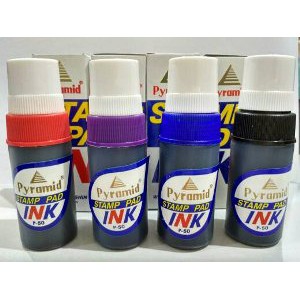 

Tinta Stempel atau refill ink stamp pad atau tinta bak stempel atau tinta bantalan stempel Merk Pyr