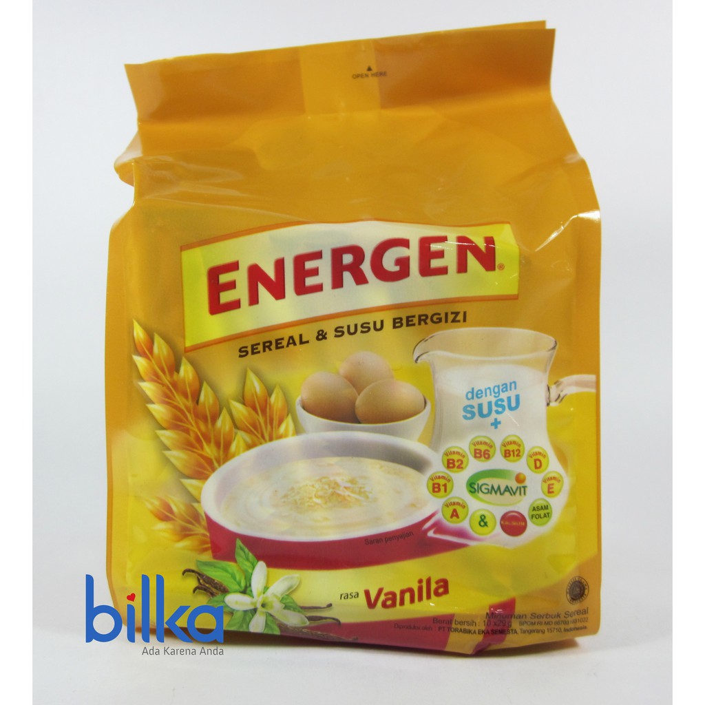 

ENERGEN SEREAL VANILA BAG 10'S 29g
