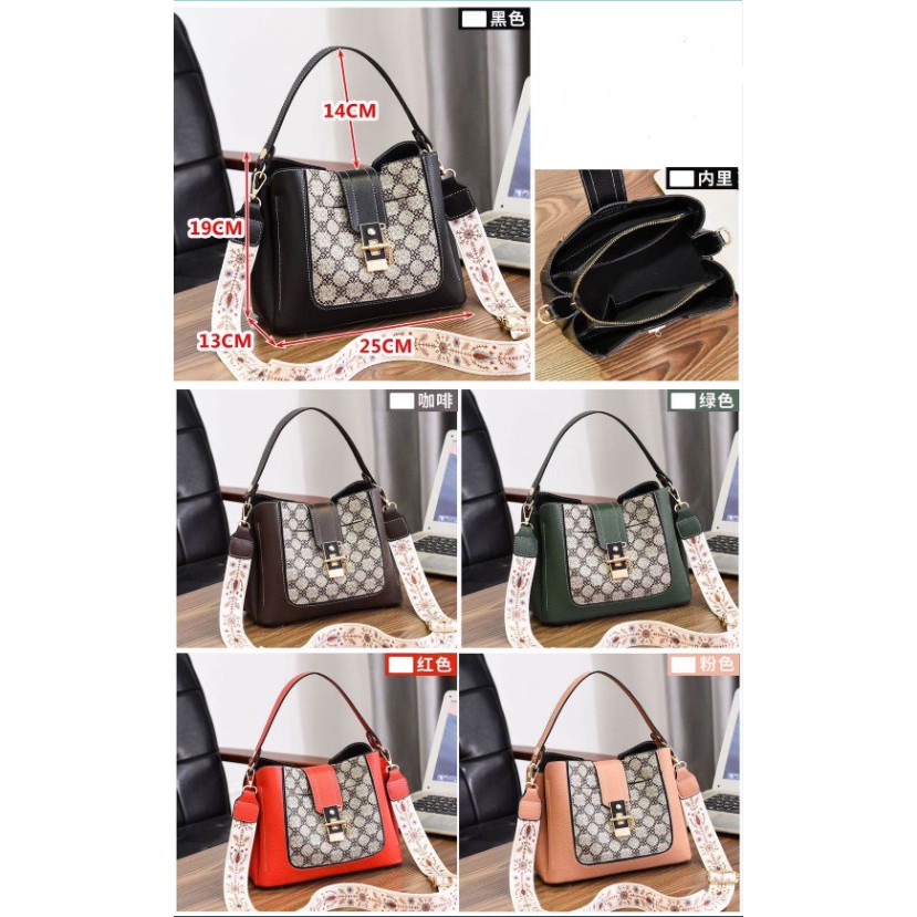 BJ15458 - BLACK/COFFEE/GREEN/REDWINE - TAS SLEMPANG JINJING TOTEBAG HANDBAG TAS WANITA FASHION IMPORT MODIS ELEGAN TERMURAH TERLARIS TERBARU BAGSTORE JAKARTA TAS BATAM BQ2949 GT1721 ELJ5458