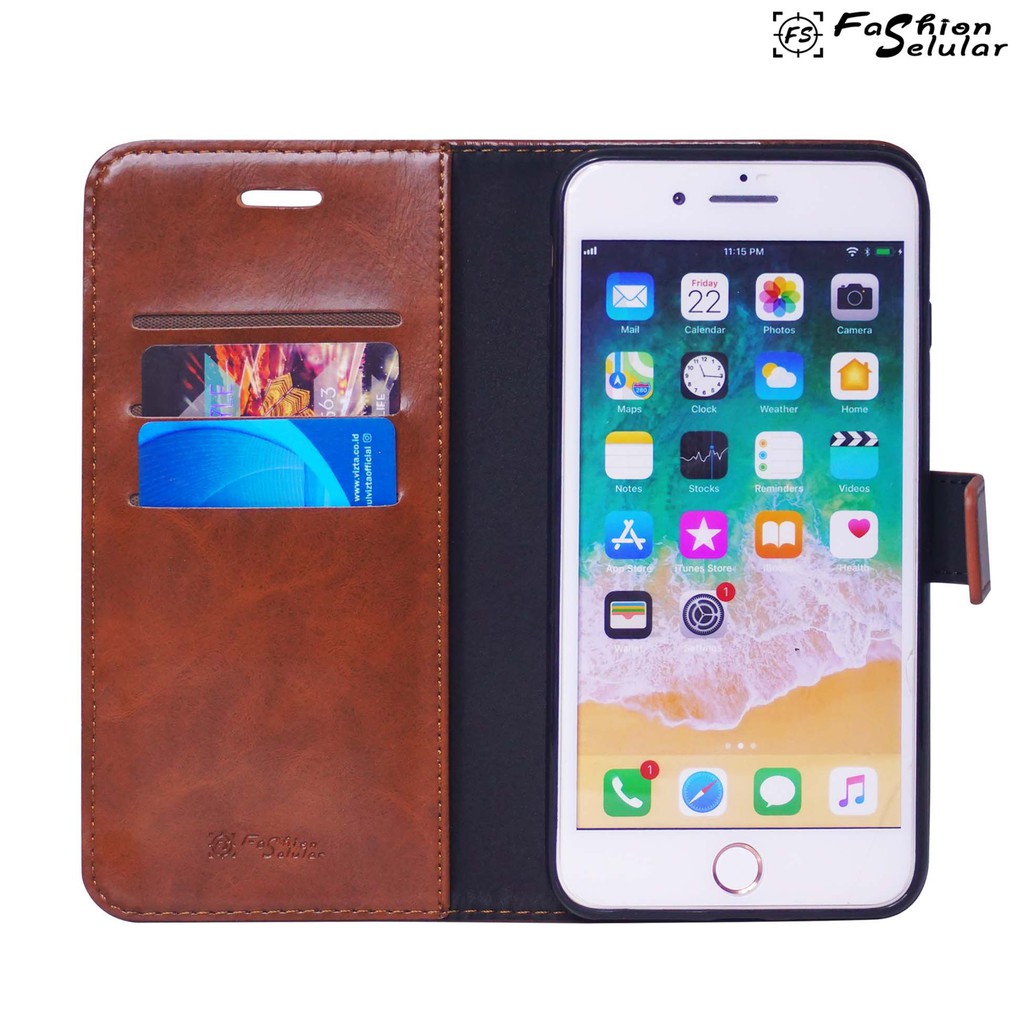 Samsung J2 Pro 2018 | Samsung J2 Core | Samsung J3 | Samsung J3 Pro | Samsung J4 (2018) | Samsung J4+ | Samsung J5Flip Case/Flip Cover Sarung Kulit Leather FS Bluemoon HP