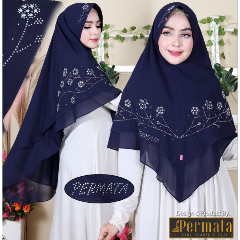 Khimar  2 Layer ceruty Payet Swarovski Sakura