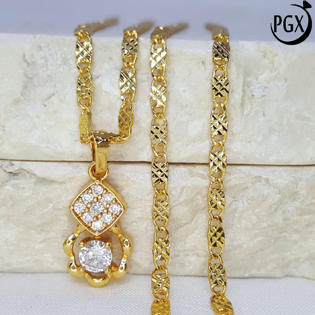 PGX Kalung Wanita Xuping Aksesoris Fashion Perhiasan Lapis Emas Premium - XD075