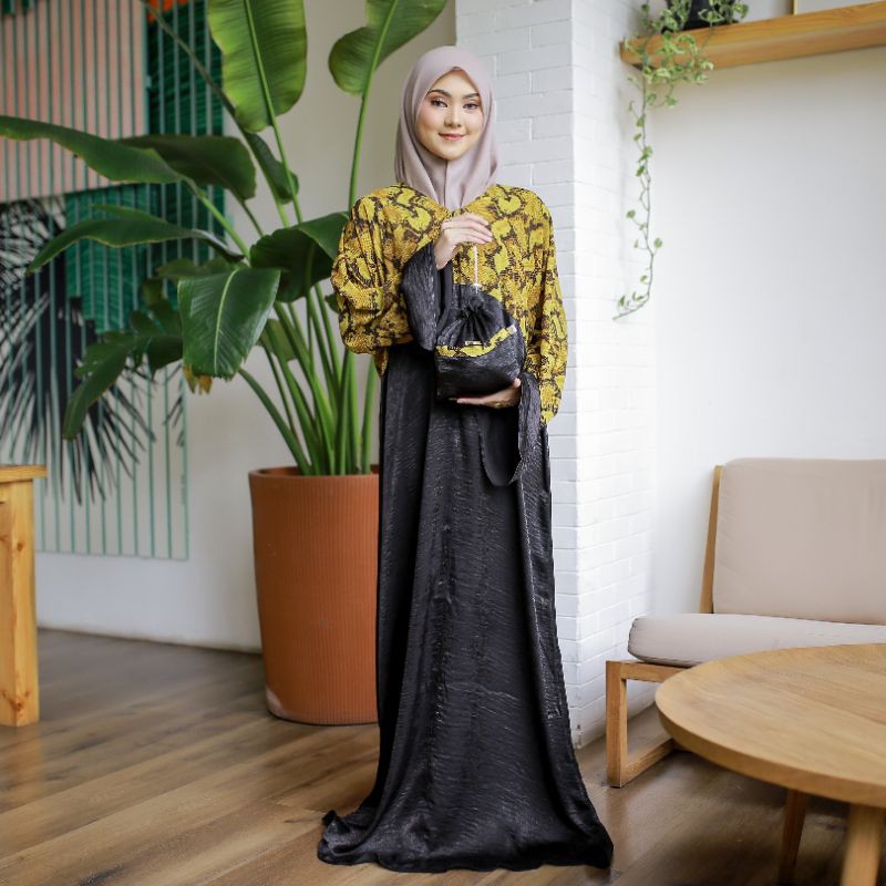 ASPUT - Savana Mustard Mukena Abaya by Aprilia