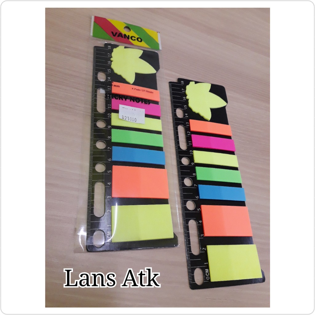 

Sticky Note Vanco Index Mix 8P bentuk love juga memo