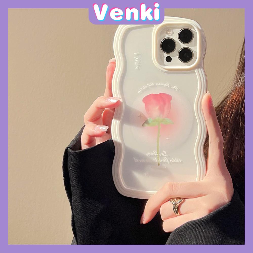 iPhone Case Candy Color Wave 2-in-1 Silicone Soft Case Airbag Shockproof Protection Camera Rose Flower Compatible For iPhone 11 Pro Max 13 Pro Max 12 Pro Max 7Plus xr XS Max