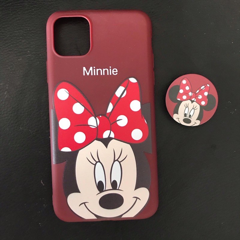 Iphone case 6 6s 7 8 plus X XS XR 11 Pro Max minnie + popsocket