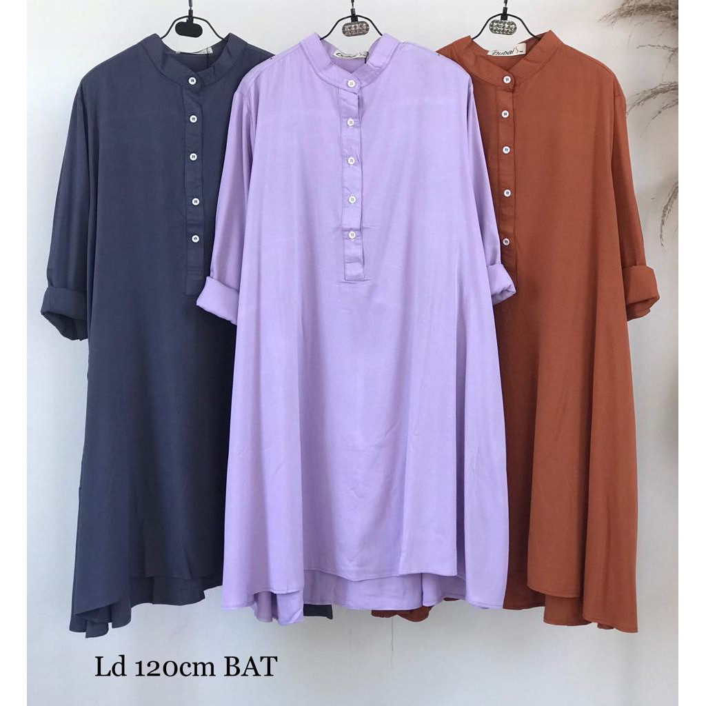 LONG TUNIK POLOS BAT IMPORT