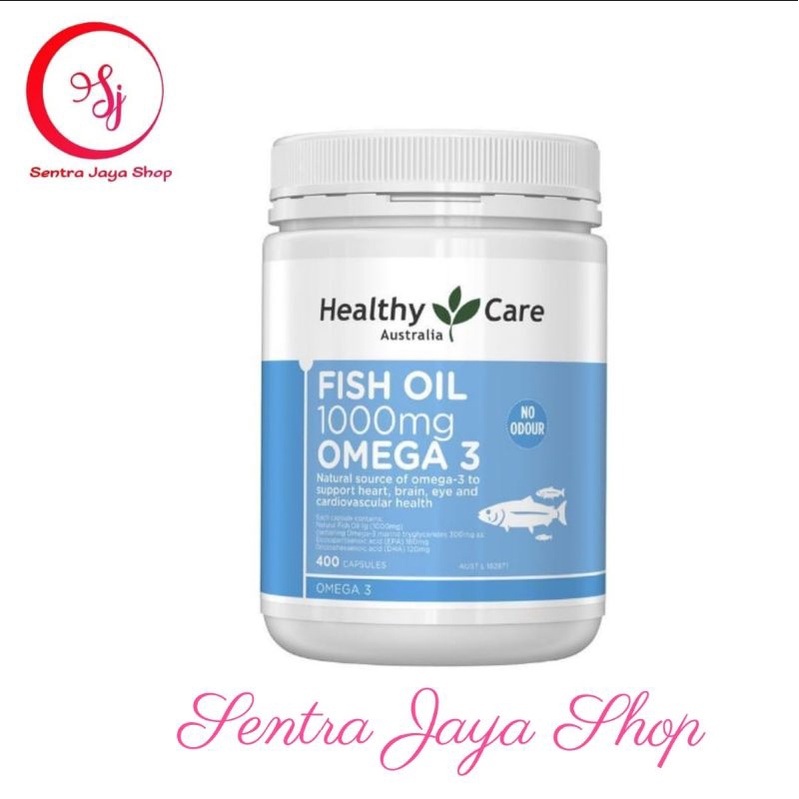 Healthy Care Fish Oil 1000mg Omega 3 Fish Oil 400 Capsules Kapsul