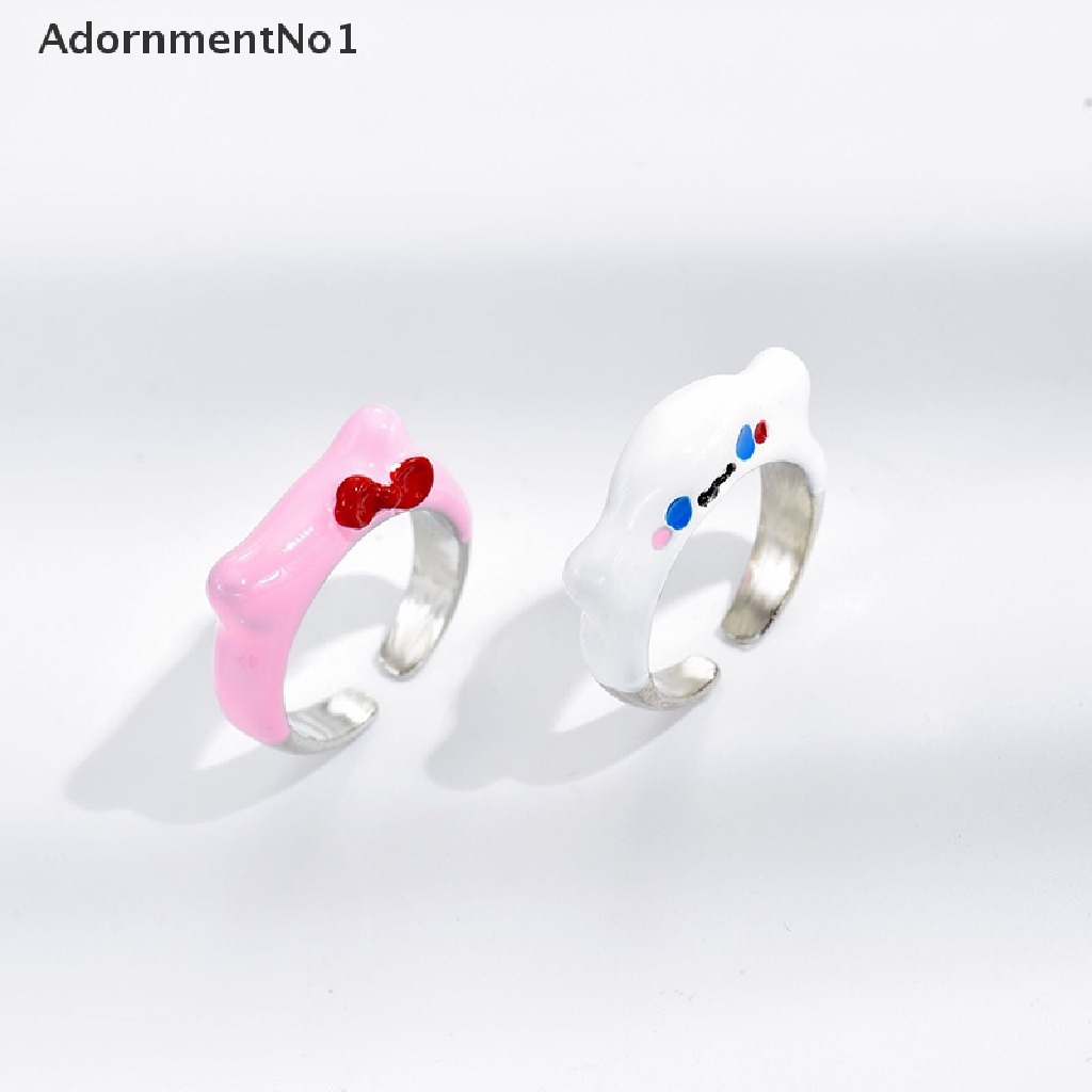 (AdornmentNo1) Cincin Terbuka Motif Kucing Sanriod Kt / Cinnamoroll Untuk Perhiasan Wanita