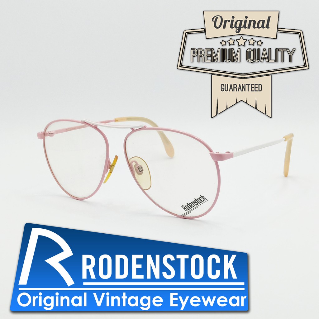 Kacamata Vintage Jadul Antik Original Aviator Rodenstock YoungLook 143 D125 PINK WHITE