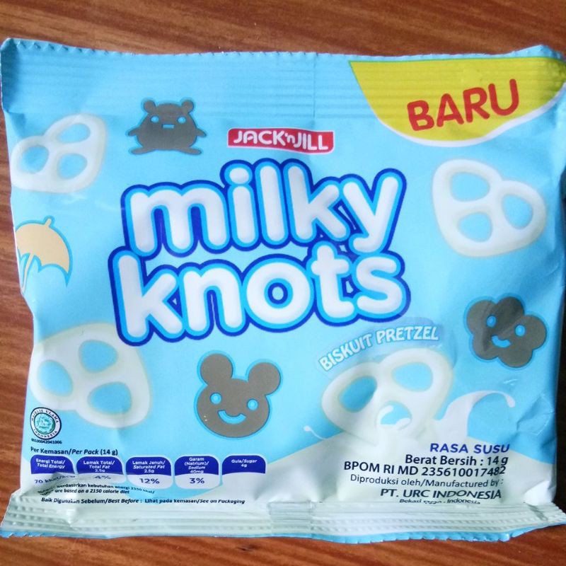 Choco knots - Milky knots - Biskuit pretzel 14 gram