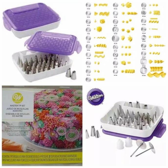 Spuit wilton master 55 pcs spuit wilton piping tip spuit kue m wilton