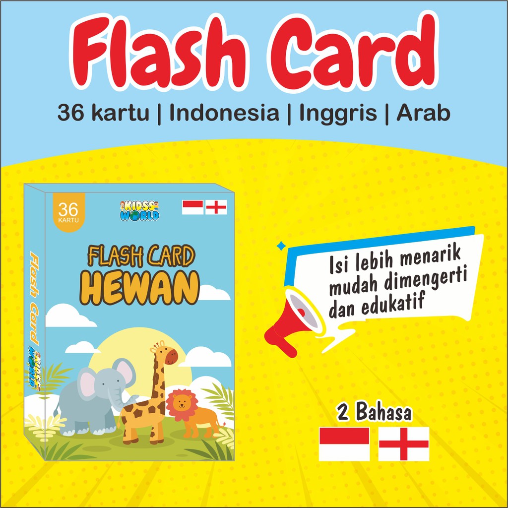 FLASH CARD ANAK EDUKASI HEWAN