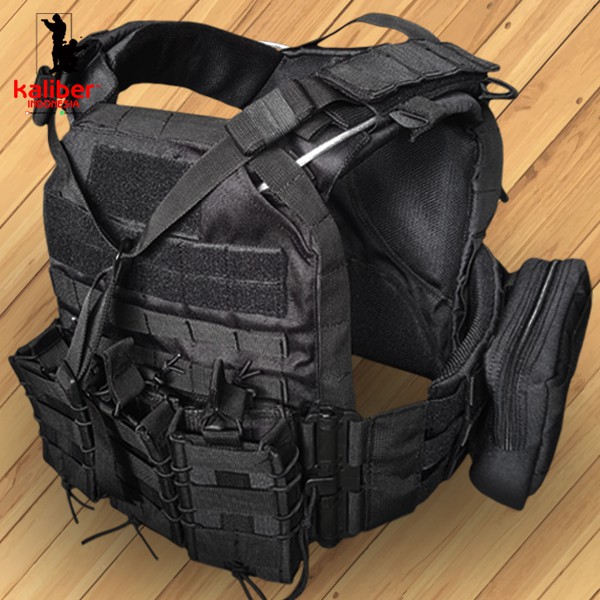 Rompi Bodyvest Tactical dengan Quick Release Pelepas Cepat Delengkapi Tempat Plat Baja Kevlar