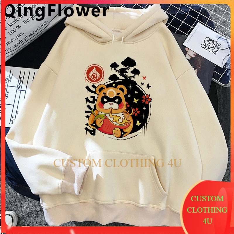Jaket Hoodie Anime Hu Tao Genshin Impact zhongli paimon Unisex Laki Laki Perempuan
