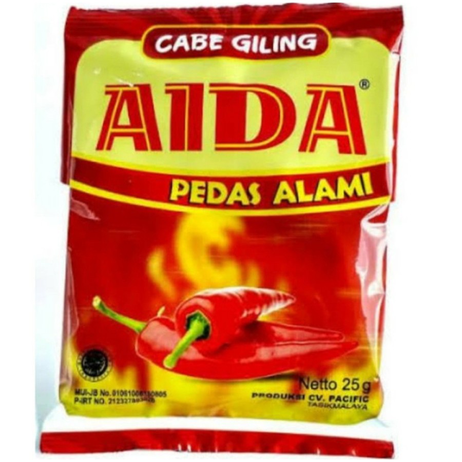 

Cabe Bubuk AIDA 25gr Cabe Giling AIDA Pedas Alami 25gr