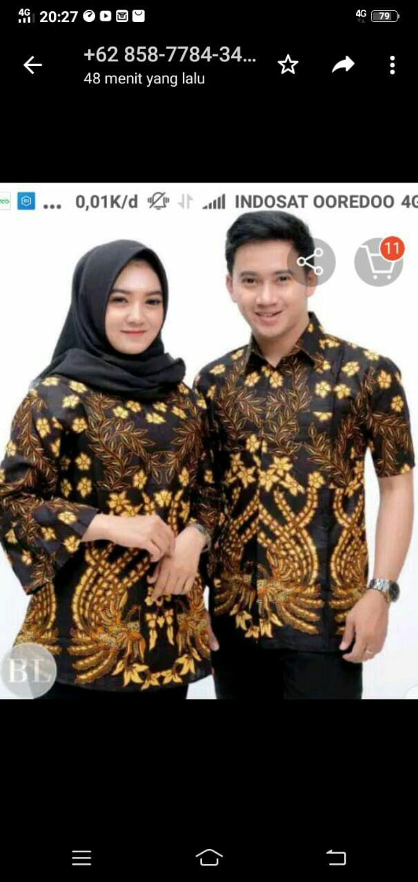 Maura Couple - Sania Ruffle Batik Couple Ori Ndoro Jowi Dnt Garansi