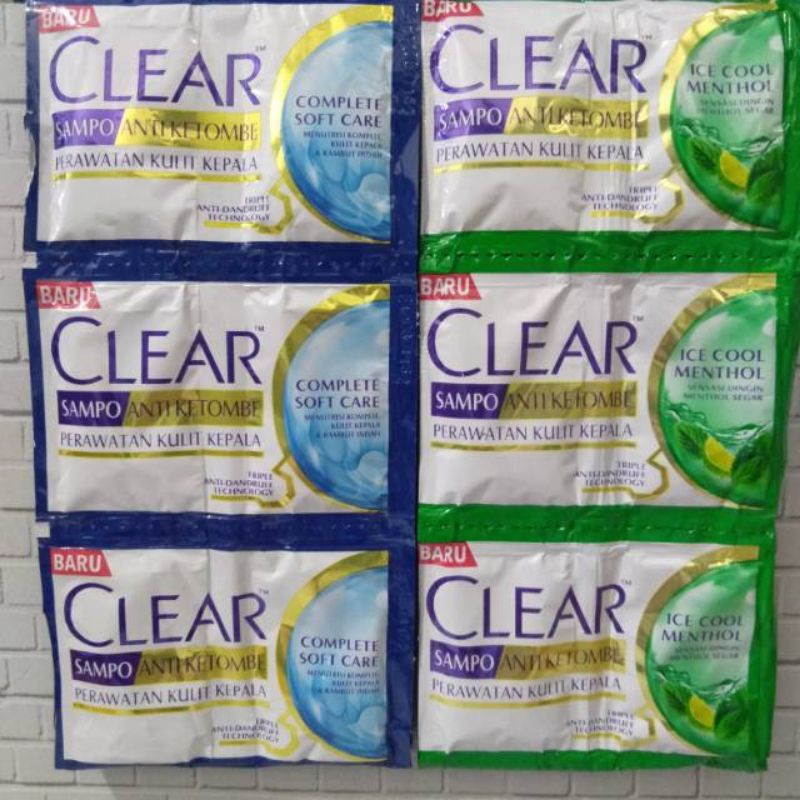 TERMURAH SHAMPO CLEAR SACHET 9ML | 1 RENCENG ISI 12 SACHET | SAMPO KLIR RENTENG