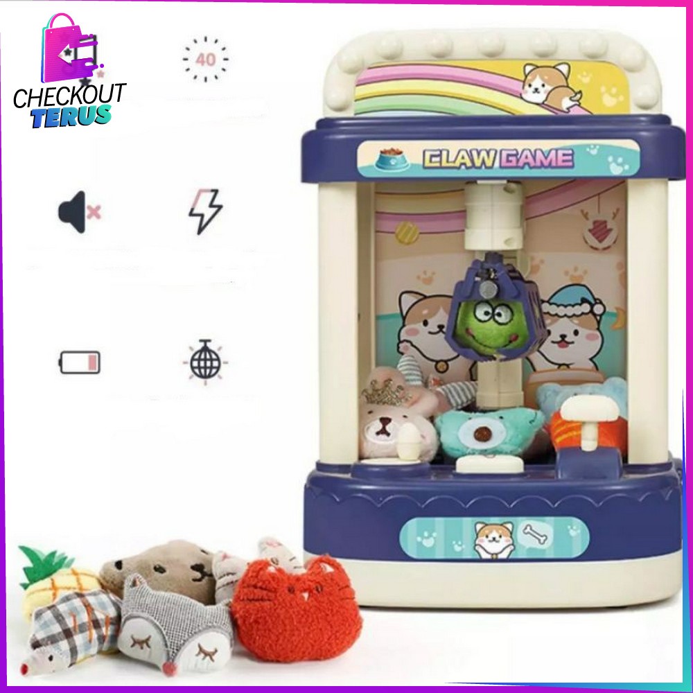 CT M280 Mainan Anak Mesin Capit Boneka Kucing Claw Machine Mesin Capit Boneka Mini Mesin Permainan Tangkap Boneka