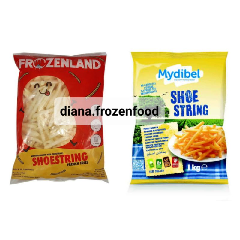 

Kentang Mydible shoestring 1kg /Kentang Frozenland shoestring 1kg/ Kentang goreng / Kentang Frozen 1kg