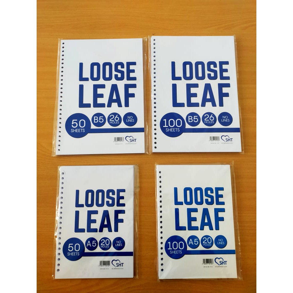 

KERTAS BINDER LOOSE LEAF POLOS A5/B5