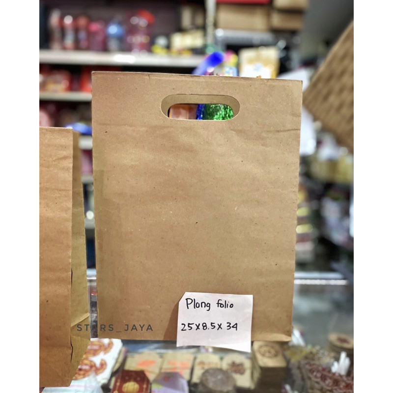 

Paper Bag Coklat Plong Folio