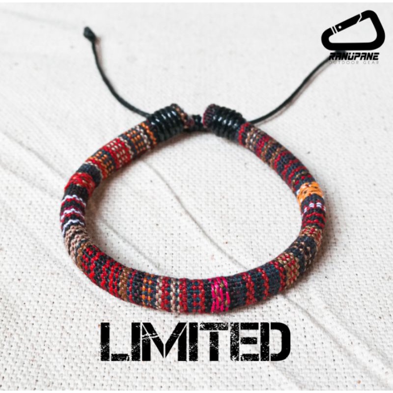 Gelang Tenun Etnik Songket Gelang khas Lombok Motif Unik Gelang Vintage Etnik Etnic Pendaki Gunung Pria Wanita-LIMITED