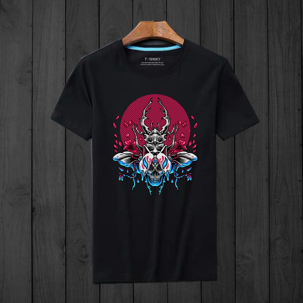 Lilipop Kaos Tshirt Demon Pria Unisex Baju Distro Basic Lengan Pendek Kasual