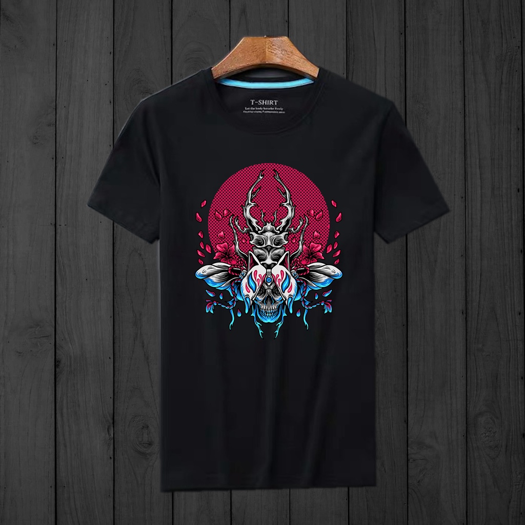 Lilipop Kaos Tshirt Demon Pria Unisex Baju Distro Basic Lengan Pendek Kasual