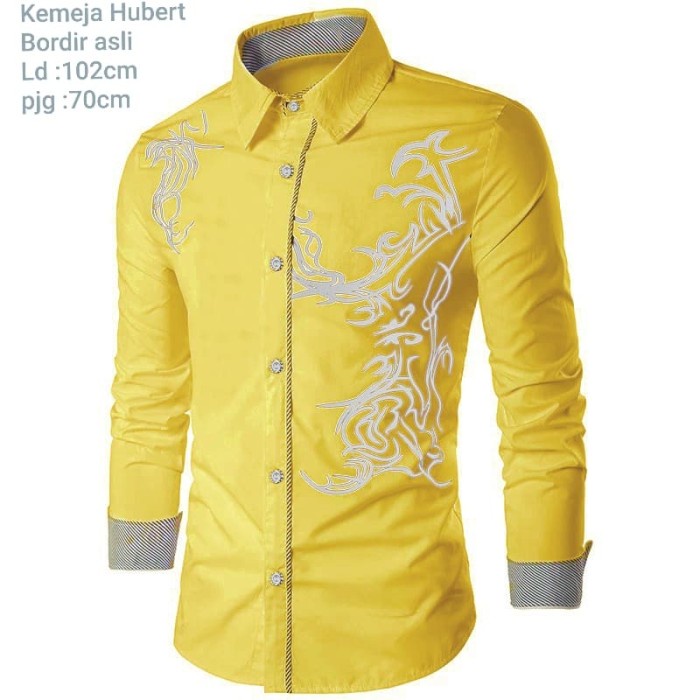 Hem Pria Terkeren Lengan Pendek Kemeja Pria Branded Terbaru Cowok W8P5 Termurah Garis Murah Lengan P