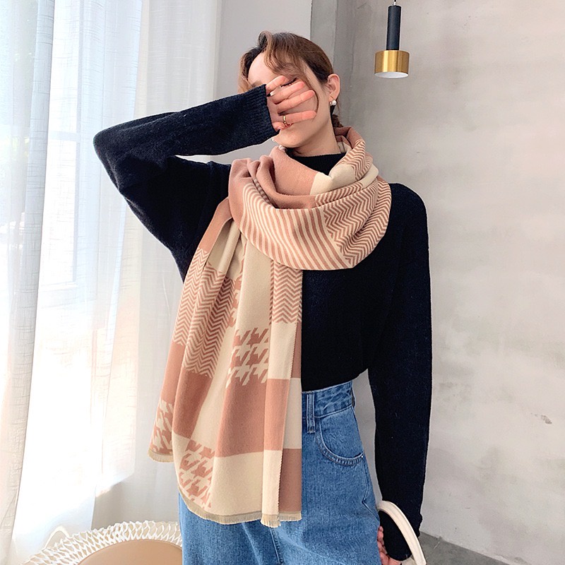 HARPER Syal Scarf Shawl Elegan Motif Import Cashmere ka