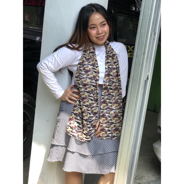 01-20 SYAL Motif Wanita Leher Fashion Batik Neckscarf-LONG 03