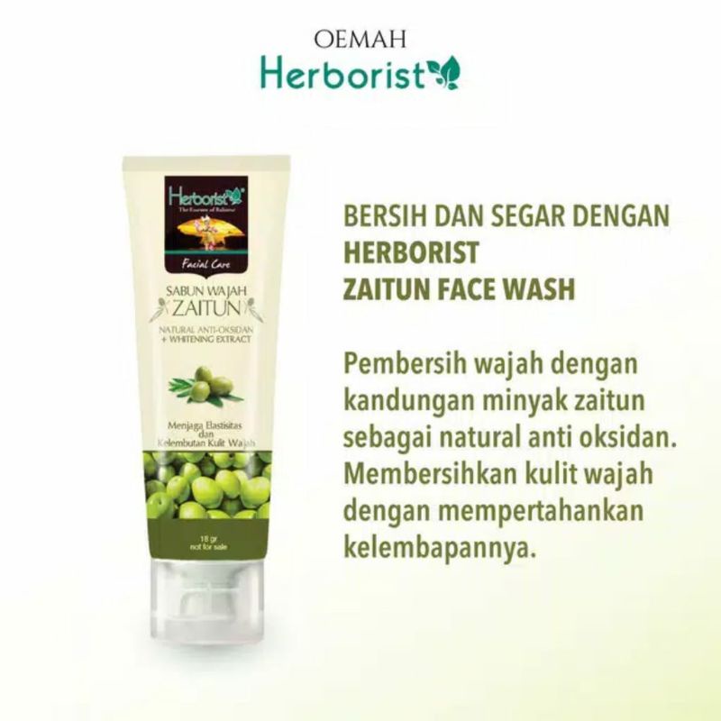 HERBORIST Facial Foam Zaitun 80 gr | Sabun Wajah