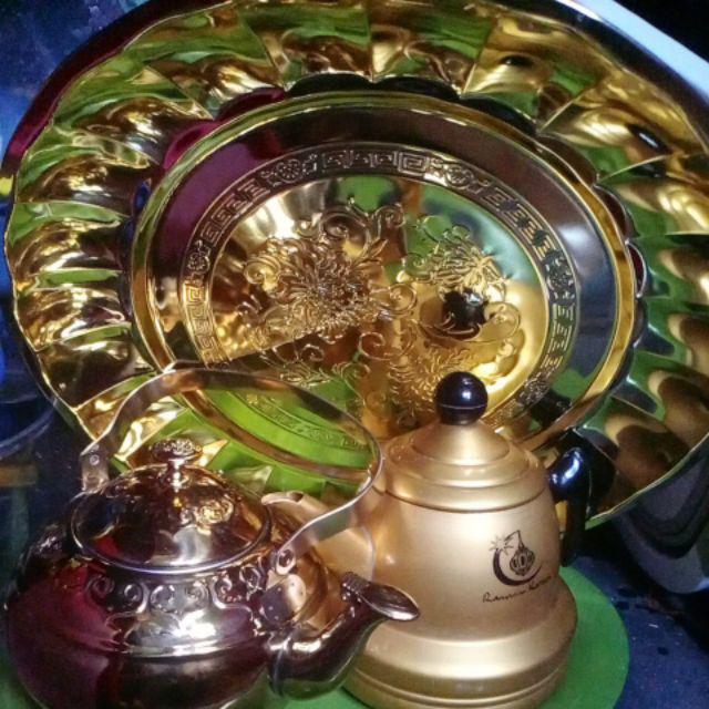 Teko Air Zam Zam Emas 1, 3 L/ Teko Arabian/stainless Oleh Oleh Haji