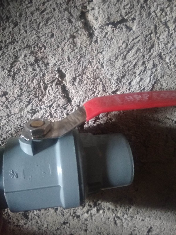 Stop Kran Ball Valve Pass ¾ Inch Handle Besi Kd34