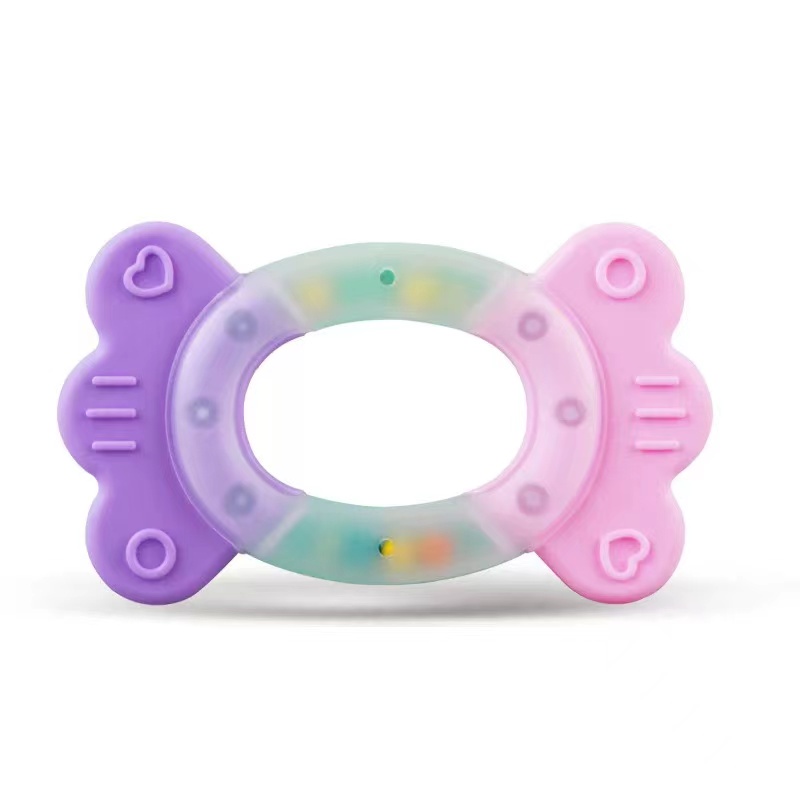 cod 6pcs Mainan Genggam Tangan Mainan Sensorik Edukasi Anak Bayi Mainan Motorik Rattle Teether Baby Mainan Gigit Bayi karet lembut