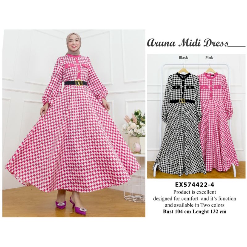 EXTU ARUNA MIDI DRESS+BELT