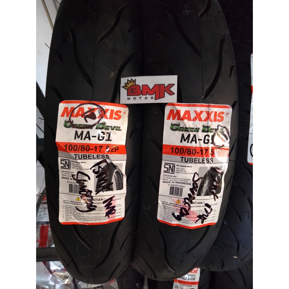 BAN MAXXIS GREEN DEVIL 100/80-17 TUBELESS