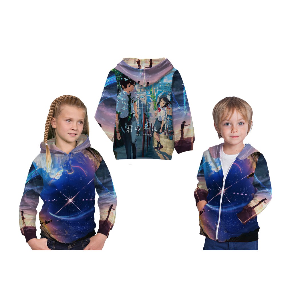 Sweater Hoodie Anak Fullprint Custom Anime Kimi No Nawa (Your Name) 02